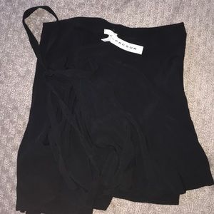 NWT black john galt wrap skirt !